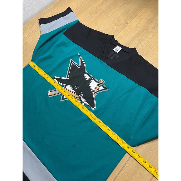 Vintage San Jose Sharks Shirt Mens XXL Nolan 11 Teal NHL Hockey Logo 7 USA - Picture 9 of 12